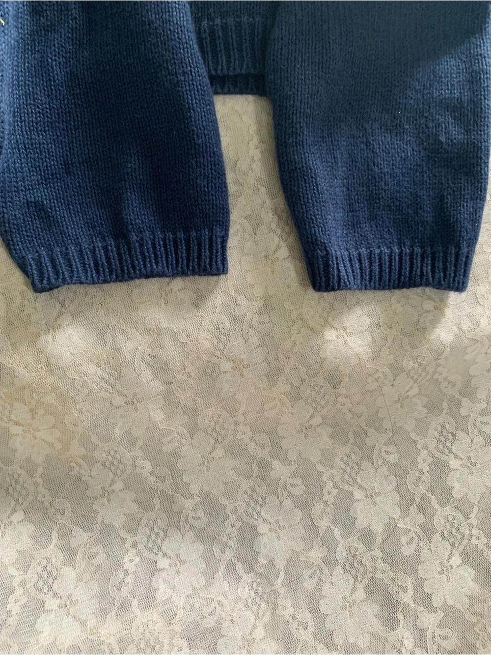 Vintage Flapdoodles Studio Kids 6 Blue Ramie Cotton T-Rex Dinosaur Knit Sweater